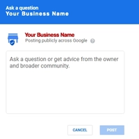 Google ask a question